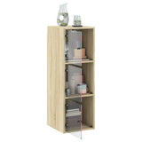 Wall Cabinet with Glass Doors Sonoma Oak 35x37x100 cm 836485