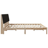 Bed Frame with Headboard Brown 200 x 200 cm Solid Pine Wood 3394400