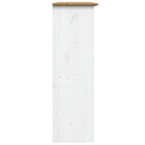 Cabinet with Glass Doors BODO White and Brown Solid Wood Pine 355078