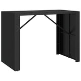 5 Piece Garden Bar Set with Cushions Black Poly Rattan 3203945