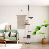 Floor to Ceiling Cat Tree Dark Grey 258.5-284.5 cm 171719