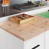 Garage Cabinets 2 pcs White Engineered Wood 3328314