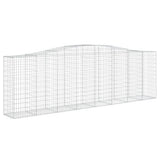 Arched Gabion Baskets 6 pcs 400x50x120/140 cm Galvanised Iron 3145973