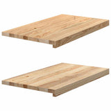 Window Sills 2 pcs Untreated 70x40x2 cm Solid Wood Oak 4009117