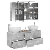 Bathroom Furniture Set 4 pcs Concrete Grey 3406978