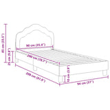 Children's Bed Frame with Headboard Sea Green 90 x 200 cm 42010962