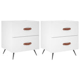 Bedside Cabinets 2 pcs White 40x35x47.5 cm Engineered Wood 827245