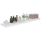 Floating Wall Shelf High Gloss White 120x23.5x3.8 cm MDF 323757
