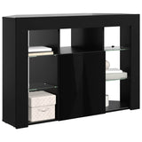 Corner LED TV Cabinet 100x40x68cm Black Engineered Wood 889786