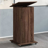 Lectern with Wheels & Drawer Brown Oak 55x55x107 cm Engineered Wood 848030