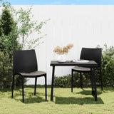 Garden Chair Set of 2 Anthracite Polypropylene 50x46x80 cm 364729