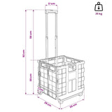 Cart Manual Black and Red 35 x 39 x 92 cm PP and Elastomer 42033393