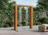 Outdoor Shower 226 cm Solid Acacia Wood and Stainless Steel 903114