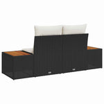 Garden Sofa Black 184 x 62 x 85cm Poly Rattan 42006817