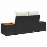 Garden Sofa Black 184 x 62 x 85cm Poly Rattan 42006817