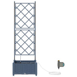 Garden Planter Grey 40 x 40 x 126 cm Plastic 42002871