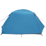 Backpacking Tent Blue 4-Person 185T Polyester with PU Coating 42017413