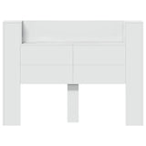 Headboard Cabinet with LED White 140 x 16.5 x 103.5 cm 8006538