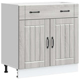 Kitchen Base Cabinet Lucca Grey Sonoma Engineered Wood 853743
