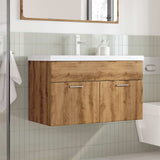 ZNTS 2 Piece Bathroom Furniture Set Artisan Oak Engineered Wood 3328584