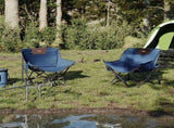 Camping Chairs with Pocket Foldable 2 pcs Blue 366547