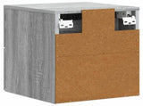 Wall-Mounted Bedside Cabinet 2 pcs Grey Sonoma Engineered Wood 898988