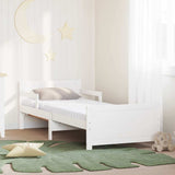 Bed Frame with Mattress White 80 x 200 cm Solid Pine Wood 3385959