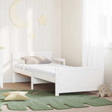 Bed Frame with Mattress White 80 x 200 cm Solid Pine Wood 3385950