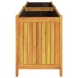 Garden Planter with Liner 199x38.5x50 cm Solid Wood Acacia 366443