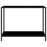 322836 Console Table Black 100x35x75 cm Tempered Glass