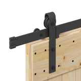 Sliding Door with Hardware Set 80x210 cm Solid Wood Pine 3332749