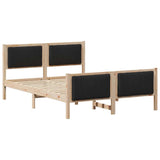 Bed frame Brown and black 140 x 200 cm Solid pine wood 3394320