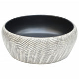 Countertop Basin Black and Grey Round 41x14 cm Ceramic 155061
