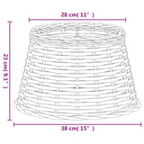 Lamp Shade Brown 38x23 cm Wicker 364392