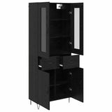 Highboard Black Oak 69.5 x 34 x 90 cm Engineered Wood 3402711
