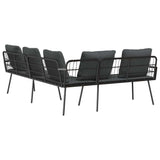 Sofa with Cushion Grey x x Metal 4108263