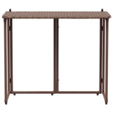 Folding Garden Table Brown 90x51x75 cm Poly Rattan 4108255
