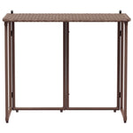 ZNTS Folding Garden Table Brown 90x51x75 cm Poly Rattan 4108255