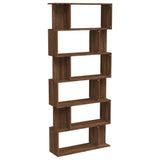 Book Cabinet/Room Divider Brown Oak 80x24x192 cm Engineered Wood 816061