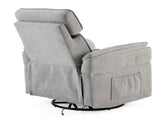 Electric Power Recliner Chair, 300&deg Swivel Rocker, Adjustable Headrest & Foldable Armrests, 330 15582255