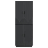 Cabinet Set 2 pcs Black Engineered Wood 3416782