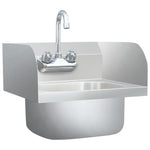 ZNTS Commercial Hand Wash Sink with Faucet Stainless Steel 51115
