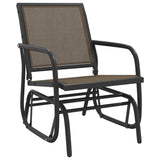 Garden Glider Chairs 2 pcs Brown 61x76x87 cm Textilene&Steel 362713