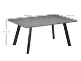 Dining Table, Contemporary Rectangle Kitchen Table with Metal Legs and Spacious Tabletop for Dining T3398P330450