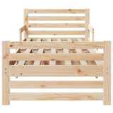 Bed Frame with Headboard Brown 80 x 200 cm Engineered Wood 877206