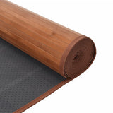 Rug Rectangular Brown60x1000 cm Bamboo 376860