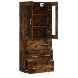 Highboard Smoked Oak 69.5x34x180 cm Engineered Wood 3198398