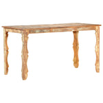 ZNTS Dining Table 140x70x76 cm Solid Reclaimed Wood 286489