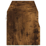 TV Wall Cabinet Smoked Oak 100x30x30 cm Engineered Wood 836890