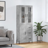 Highboard Concrete Grey 69.5x34x180 cm Engineered Wood 3198477